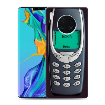 Силиконовый чехол на Huawei Mate 30 Pro с принтом Старый телефон