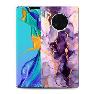 Силиконовый чехол на Huawei Mate 30 Pro с принтом Мрамор Силиконовый чехол на Huawei Mate 30 Pro с принтом Мрамор