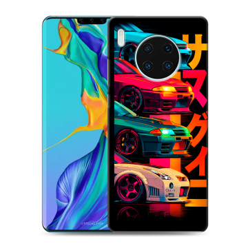Силиконовый чехол на Huawei Mate 30 Pro с принтом Гоночные машины Силиконовый чехол на Huawei Mate 30 Pro с принтом Гоночные машины