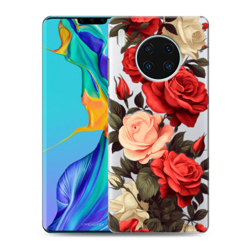 Силиконовый чехол на Huawei Mate 30 Pro с принтом Розы