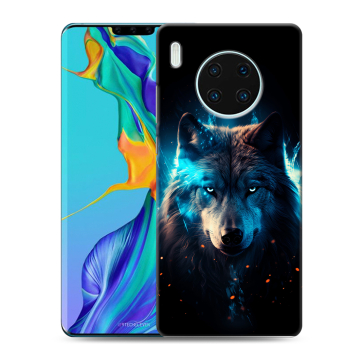 Силиконовый чехол на Huawei Mate 30 Pro с принтом Волк ночной