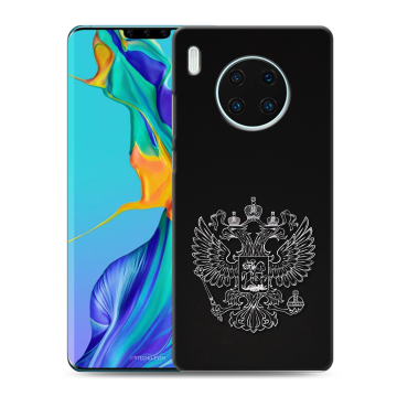 Силиконовый чехол на Huawei Mate 30 Pro с принтом Герб России