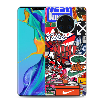 Силиконовый чехол на Huawei Mate 30 Pro с принтом Найк Nike яркий