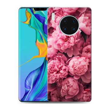 Силиконовый чехол на Huawei Mate 30 Pro с принтом цветы пионы