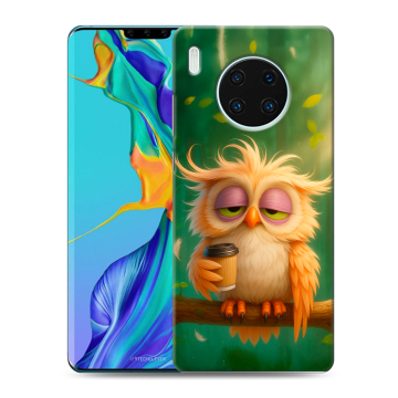 Силиконовый чехол на Huawei Mate 30 Pro с принтом сова