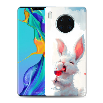 Силиконовый чехол на Huawei Mate 30 Pro с принтом кролик зайчик