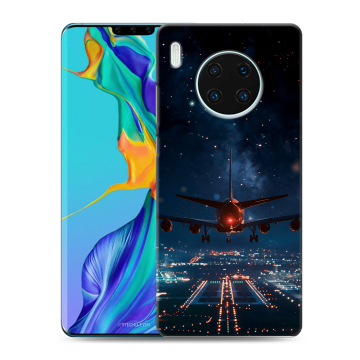 Силиконовый чехол на Huawei Mate 30 Pro с принтом самолет