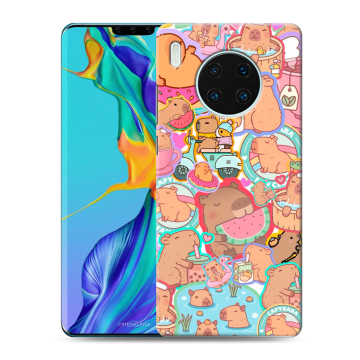 Силиконовый чехол на Huawei Mate 30 Pro с принтом капибары Силиконовый чехол на Huawei Mate 30 Pro с принтом капибары