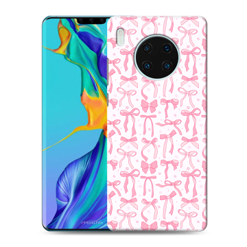 Силиконовый чехол на Huawei Mate 30 Pro с принтом Розовые бантики Силиконовый чехол на Huawei Mate 30 Pro с принтом Розовые бантики