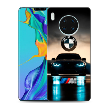 Силиконовый чехол на Huawei Mate 30 Pro с принтом БМВ BMW