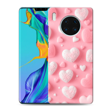 Силиконовый чехол на Huawei Mate 30 Pro с принтом Сердечки