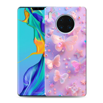 Силиконовый чехол на Huawei Mate 30 Pro с принтом Бабочки