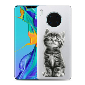 Силиконовый чехол на Huawei Mate 30 Pro с принтом Котенок Силиконовый чехол на Huawei Mate 30 Pro с принтом Котенок