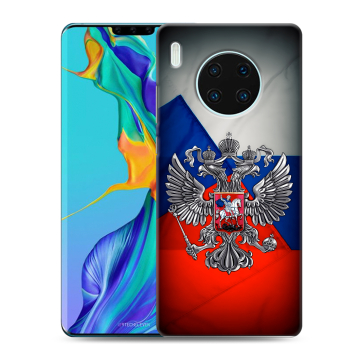 Силиконовый чехол на Huawei Mate 30 Pro с принтом Флаг России