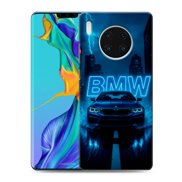Силиконовый чехол на Huawei Mate 30 Pro с принтом BMW БМВ