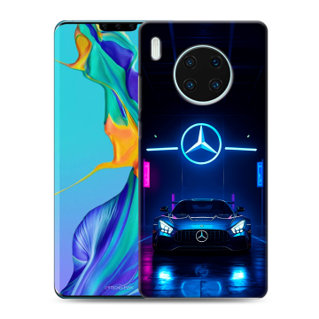 Силиконовый чехол на Huawei Mate 30 Pro с принтом Mercedes Мерседес
