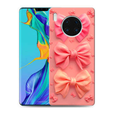 Силиконовый чехол на Huawei Mate 30 Pro с принтом Розовые бантики Силиконовый чехол на Huawei Mate 30 Pro с принтом Розовые бантики