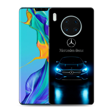 Силиконовый чехол на Huawei Mate 30 Pro с принтом Mercedes Мерседес