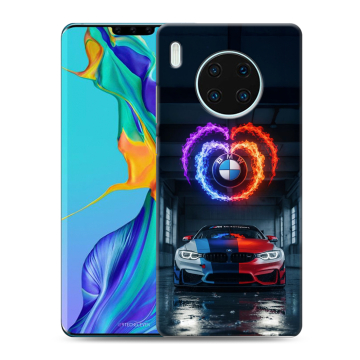 Силиконовый чехол на Huawei Mate 30 Pro с принтом BMW БМВ