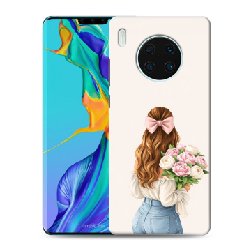 Силиконовый чехол на Huawei Mate 30 Pro с принтом женский