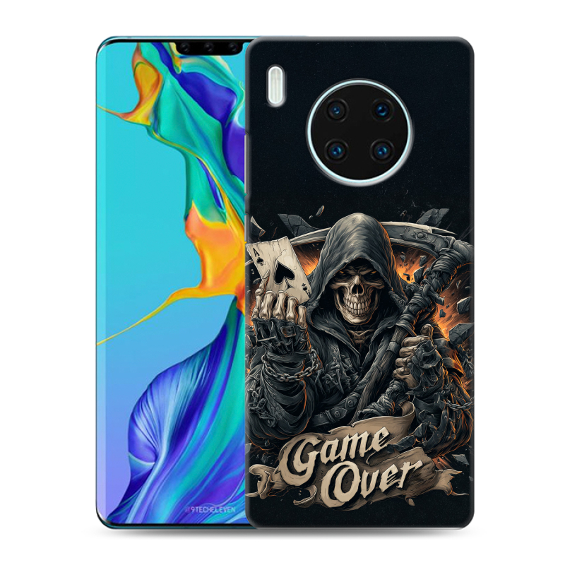 Силиконовый чехол на Huawei Mate 30 Pro с принтом Скелет карты Силиконовый чехол на Huawei Mate 30 Pro с принтом Скелет карты
