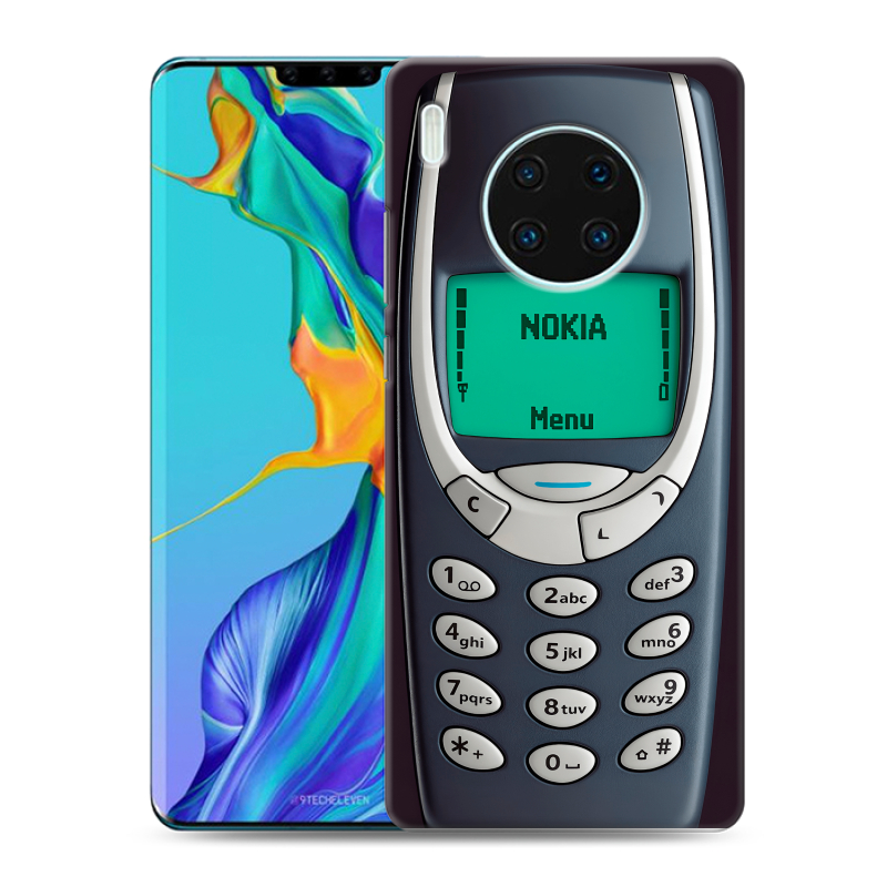 Силиконовый чехол на Huawei Mate 30 Pro с принтом Старый телефон Силиконовый чехол на Huawei Mate 30 Pro с принтом Старый телефон