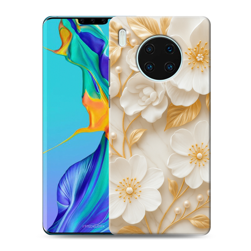 Пластиковый чехол на Huawei Mate 30 Pro с принтом Цветы Пластиковый чехол на Huawei Mate 30 Pro с принтом Цветы