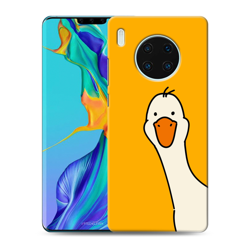 Силиконовый противоударный чехол на Huawei Mate 30 Pro с принтом Утка Силиконовый противоударный чехол на Huawei Mate 30 Pro с принтом Утка