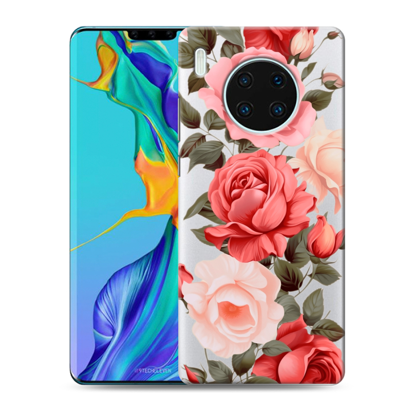 Силиконовый чехол на Huawei Mate 30 Pro с принтом Розы Силиконовый чехол на Huawei Mate 30 Pro с принтом Розы