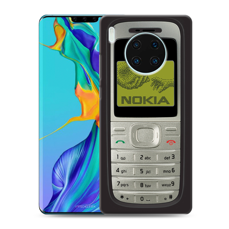 Пластиковый чехол на Huawei Mate 30 Pro с принтом Ретро Нокия Пластиковый чехол на Huawei Mate 30 Pro с принтом Ретро Нокия