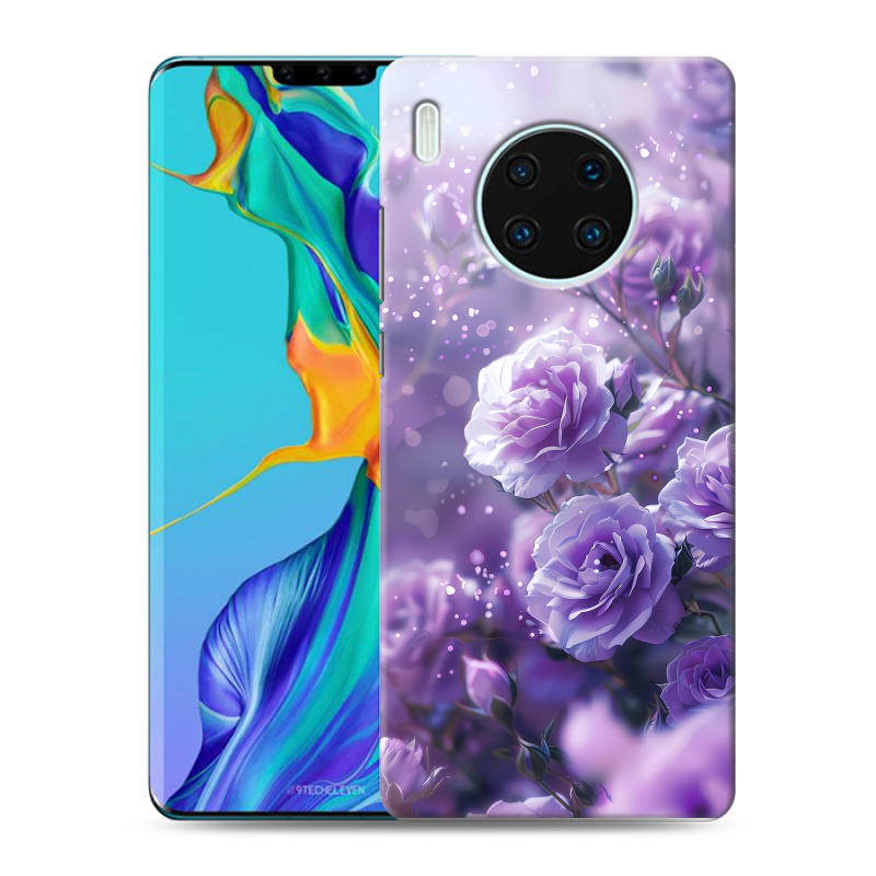 Силиконовый чехол на Huawei Mate 30 Pro с принтом Розы цветы Силиконовый чехол на Huawei Mate 30 Pro с принтом Розы цветы