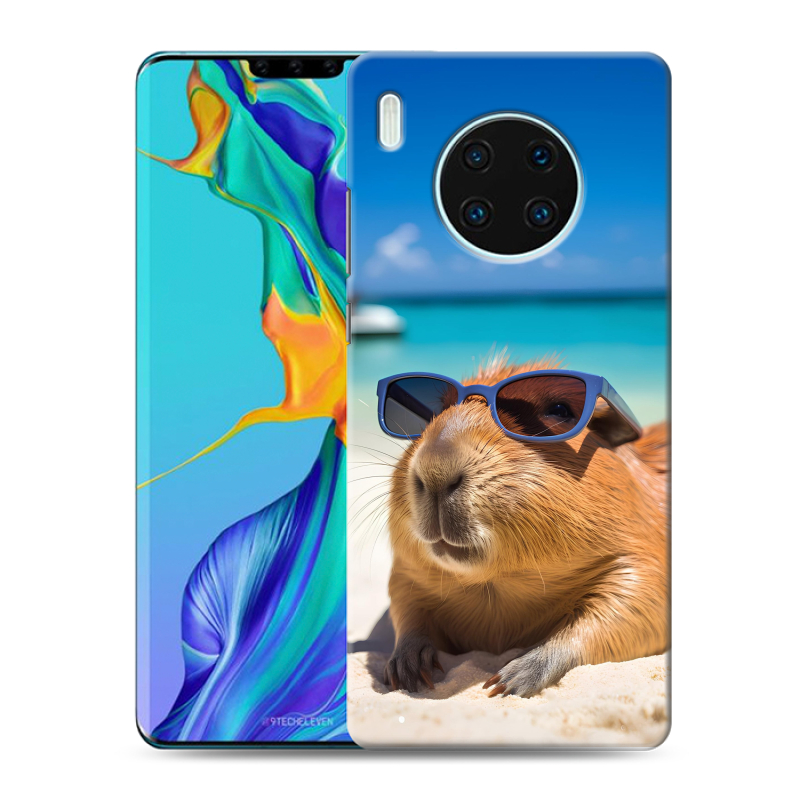 Силиконовый чехол на Huawei Mate 30 Pro с принтом Капибара Силиконовый чехол на Huawei Mate 30 Pro с принтом Капибара