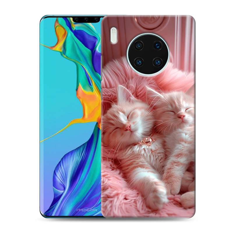 Силиконовый чехол на Huawei Mate 30 Pro с принтом котята котики Силиконовый чехол на Huawei Mate 30 Pro с принтом котята котики