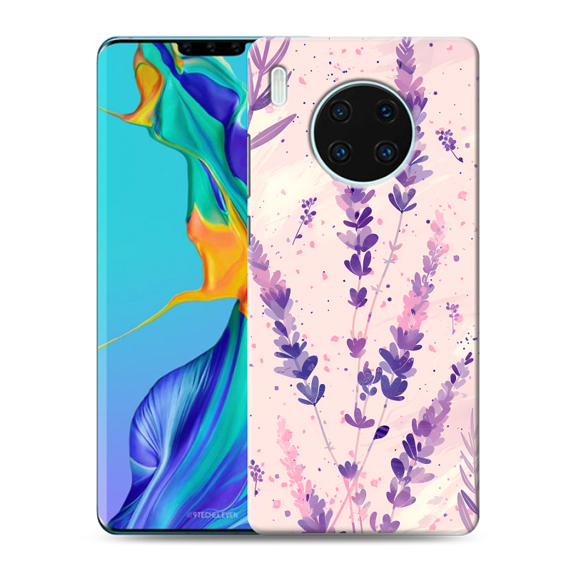 Пластиковый чехол на Huawei Mate 30 Pro с принтом цветы лаванда Пластиковый чехол на Huawei Mate 30 Pro с принтом цветы лаванда