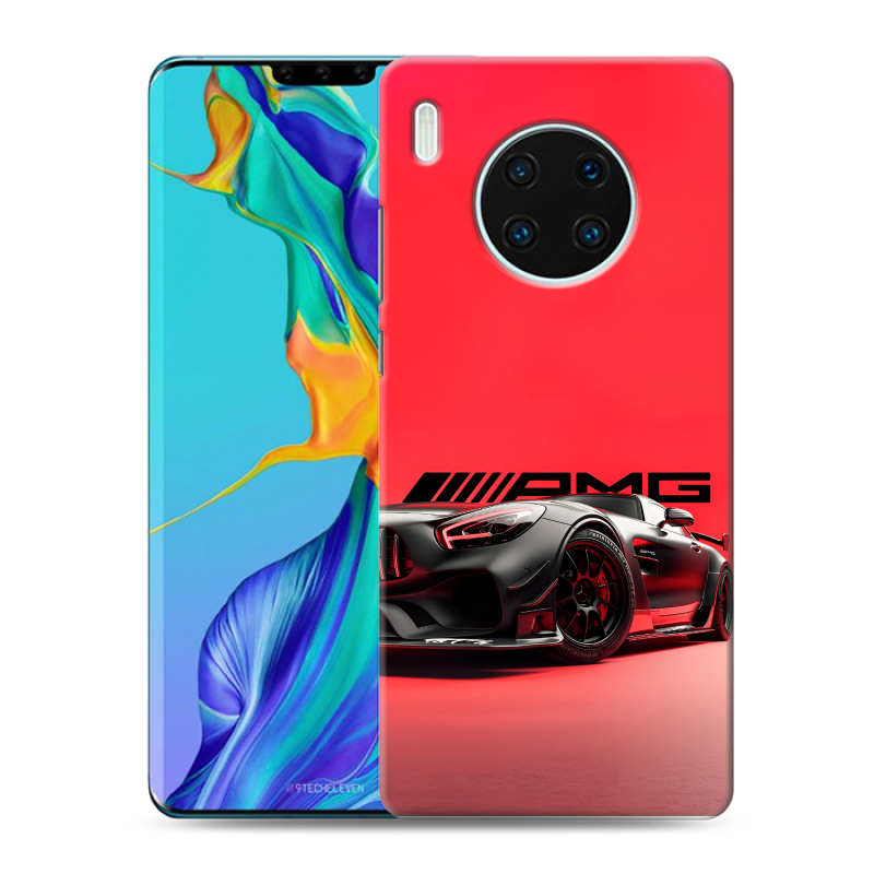 Силиконовый противоударный чехол на Huawei Mate 30 Pro с принтом Мерседес Mercedes AMG Силиконовый противоударный чехол на Huawei Mate 30 Pro с принтом Мерседес Mercedes AMG