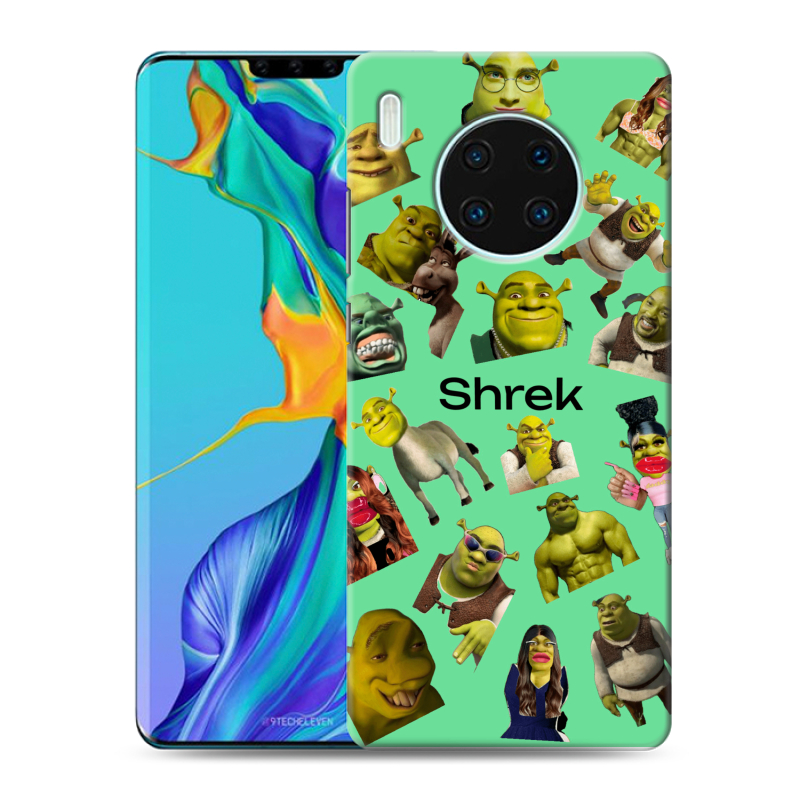 Силиконовый противоударный чехол на Huawei Mate 30 Pro с принтом Шрек Shrek Силиконовый противоударный чехол на Huawei Mate 30 Pro с принтом Шрек Shrek