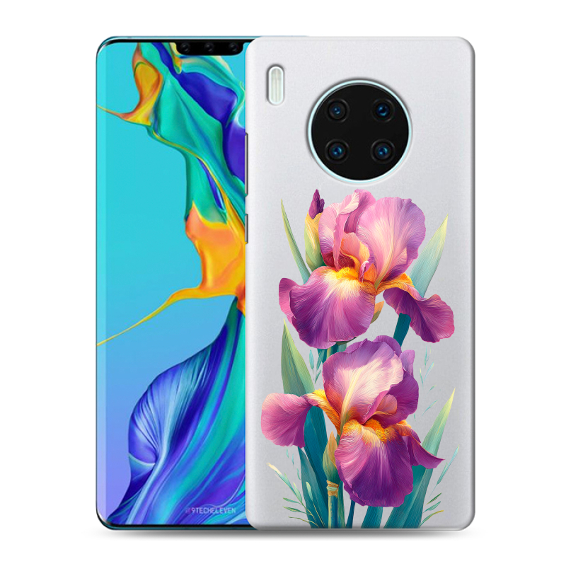 Силиконовый противоударный чехол на Huawei Mate 30 Pro с принтом Цветы орхидеи Силиконовый противоударный чехол на Huawei Mate 30 Pro с принтом Цветы орхидеи