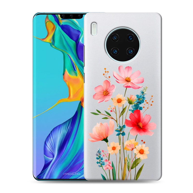 Силиконовый чехол на Huawei Mate 30 Pro с принтом Цветы Силиконовый чехол на Huawei Mate 30 Pro с принтом Цветы