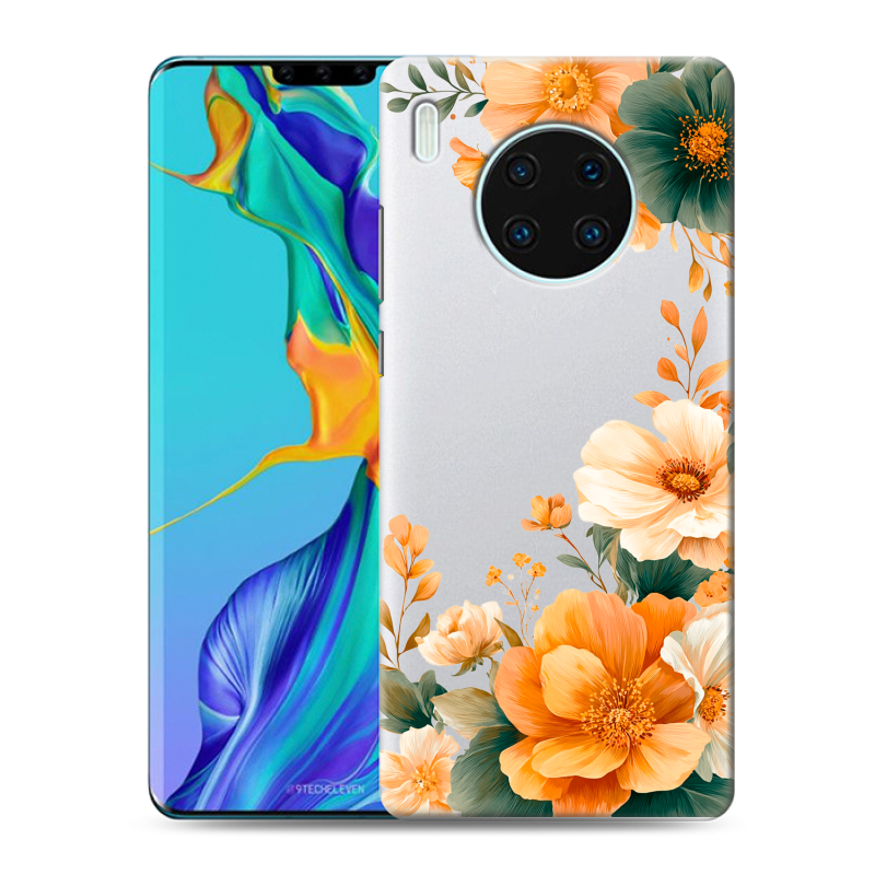 Силиконовый чехол на Huawei Mate 30 Pro с принтом Цветы принт Силиконовый чехол на Huawei Mate 30 Pro с принтом Цветы принт