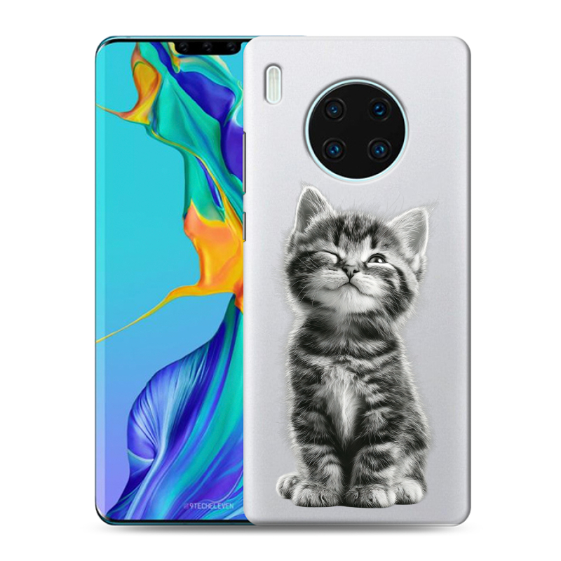 Силиконовый чехол на Huawei Mate 30 Pro с принтом Котенок Силиконовый чехол на Huawei Mate 30 Pro с принтом Котенок
