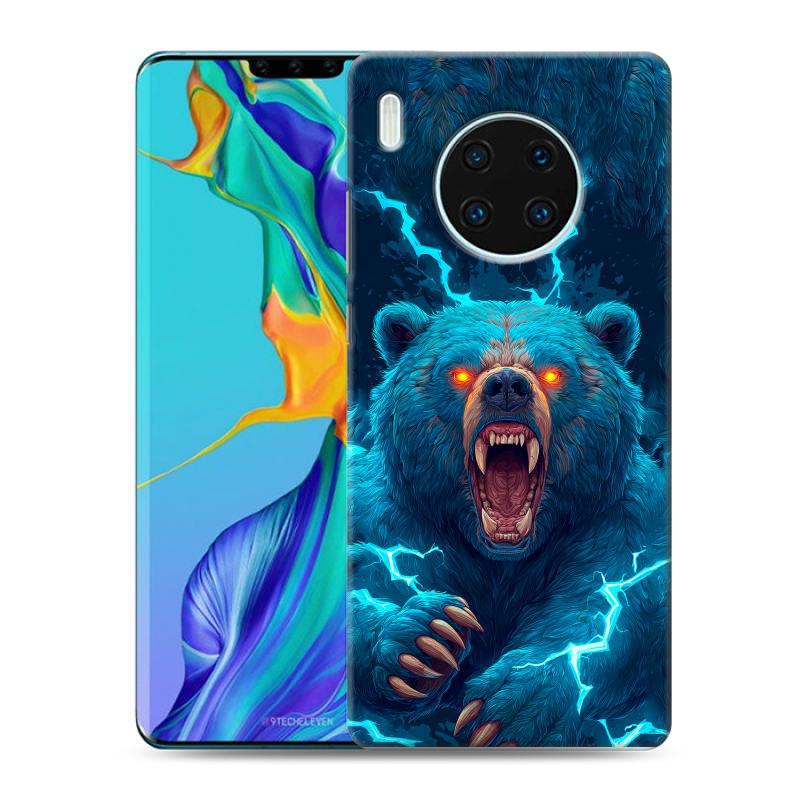 Пластиковый чехол на Huawei Mate 30 Pro с принтом Медведь Пластиковый чехол на Huawei Mate 30 Pro с принтом Медведь