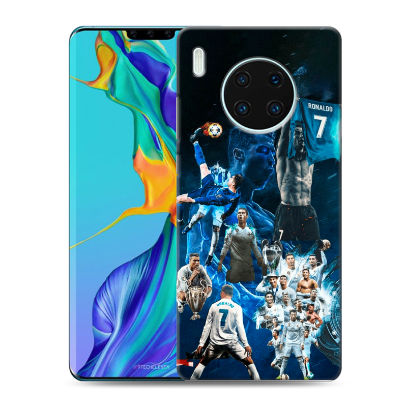 Силиконовый противоударный чехол на Huawei Mate 30 Pro с принтом Реал Роналдо Силиконовый противоударный чехол на Huawei Mate 30 Pro с принтом Реал Роналдо