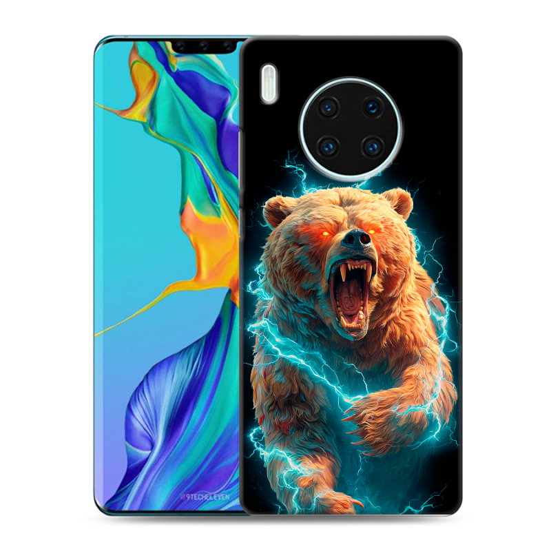 Пластиковый чехол на Huawei Mate 30 Pro с принтом Медведь Пластиковый чехол на Huawei Mate 30 Pro с принтом Медведь