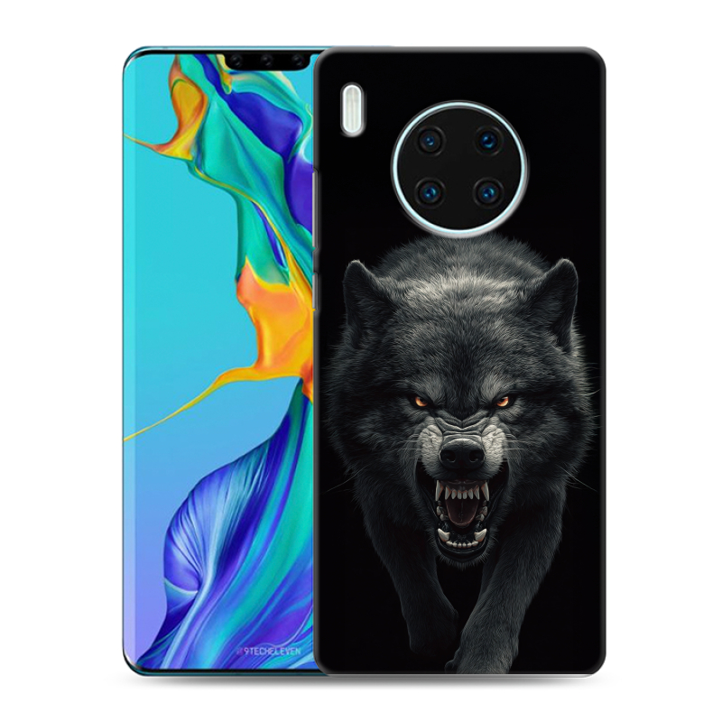 Пластиковый чехол на Huawei Mate 30 Pro с принтом Волк Пластиковый чехол на Huawei Mate 30 Pro с принтом Волк