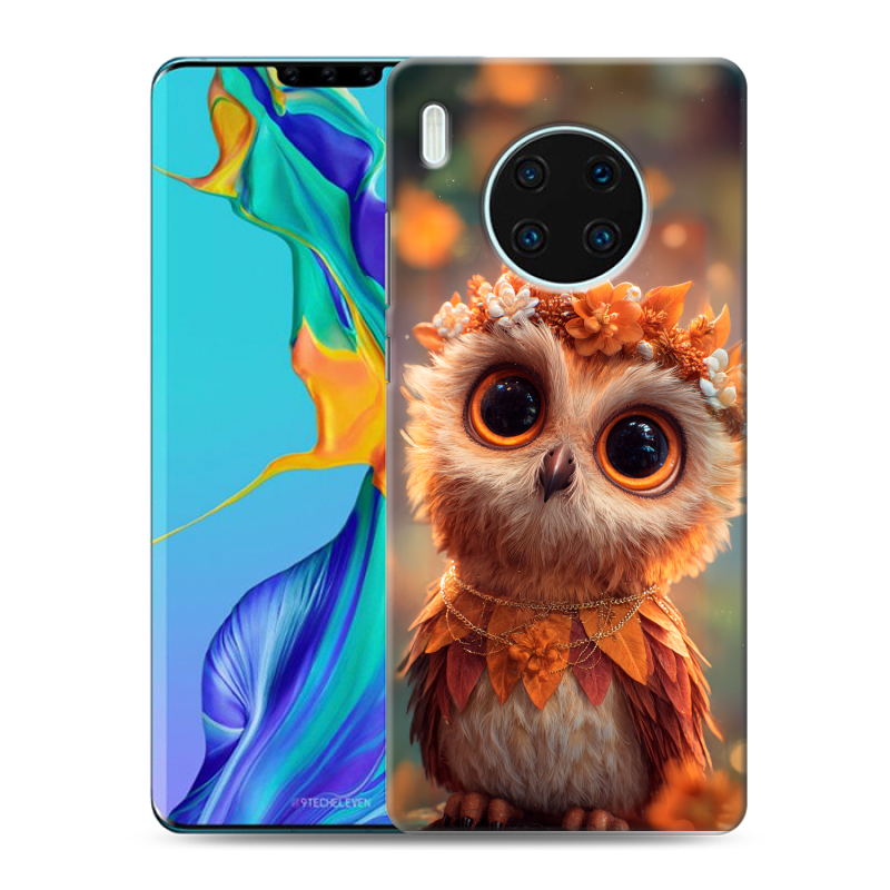 Силиконовый чехол на Huawei Mate 30 Pro с принтом Милая сова Силиконовый чехол на Huawei Mate 30 Pro с принтом Милая сова