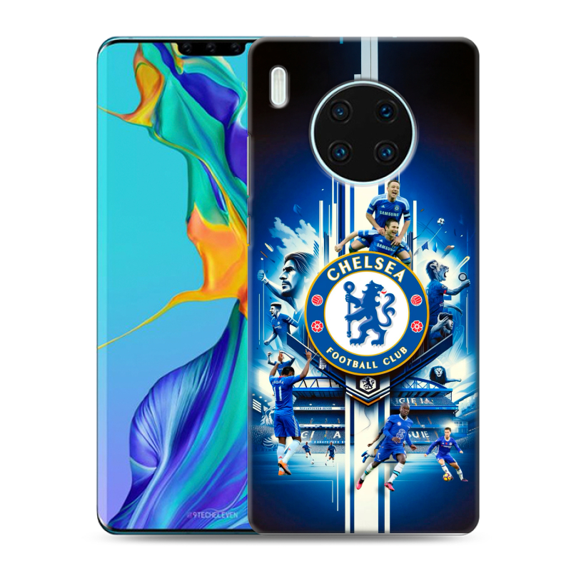 Силиконовый противоударный чехол на Huawei Mate 30 Pro с принтом Chelsea Челси Силиконовый противоударный чехол на Huawei Mate 30 Pro с принтом Chelsea Челси
