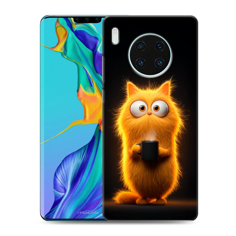Силиконовый чехол на Huawei Mate 30 Pro с принтом Смешной кот Силиконовый чехол на Huawei Mate 30 Pro с принтом Смешной кот