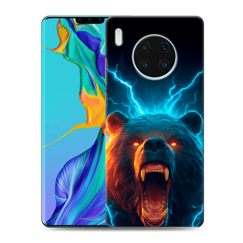 Пластиковый чехол на Huawei Mate 30 Pro с принтом Медведь Пластиковый чехол на Huawei Mate 30 Pro с принтом Медведь