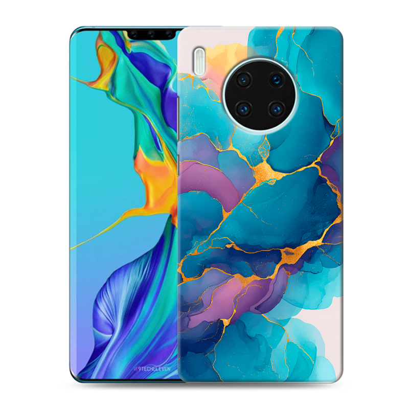 Пластиковый чехол на Huawei Mate 30 Pro с принтом Мрамор блестки Пластиковый чехол на Huawei Mate 30 Pro с принтом Мрамор блестки