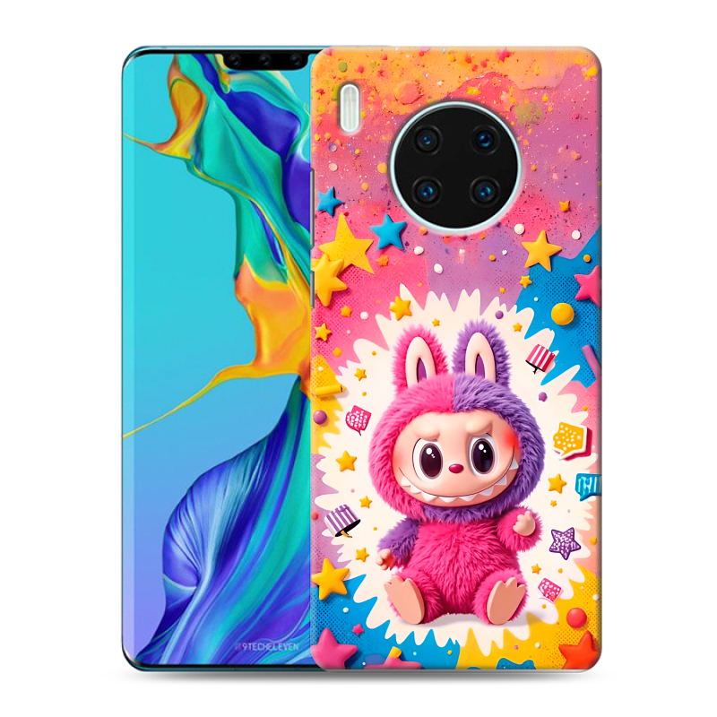 Силиконовый противоударный чехол на Huawei Mate 30 Pro с принтом Labubu Лабубу Силиконовый противоударный чехол на Huawei Mate 30 Pro с принтом Labubu Лабубу